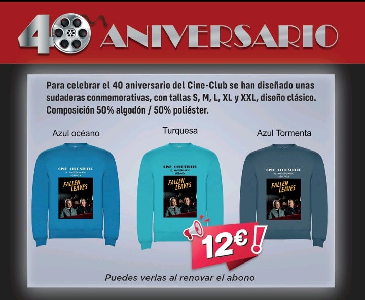 Satisfacción en el Cine Club Studio por la venta de merchandising con motivo de los 40 años Satisfacción en el Cine Club Studio por la venta de merchandising con motivo de los 40 años