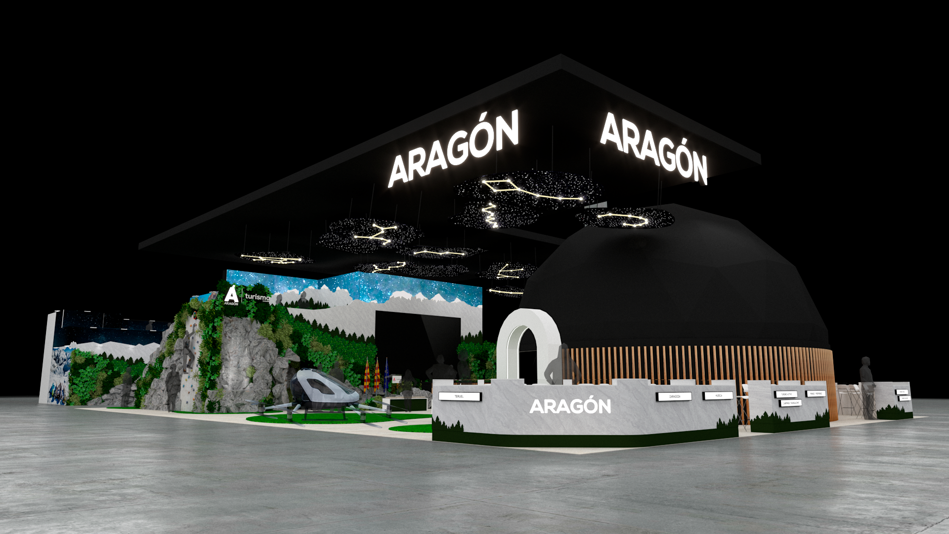 Drones de pasajeros o una visita virtual a Canfranc: propuestas de Aragón en Fitur Drones de pasajeros o una visita virtual a Canfranc: propuestas de Aragón en Fitur
