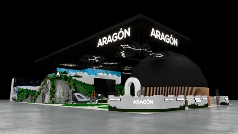 Imagen del que será el stand de Aragón en Fitur 2025 Imagen del que será el stand de Aragón en Fitur 2025
