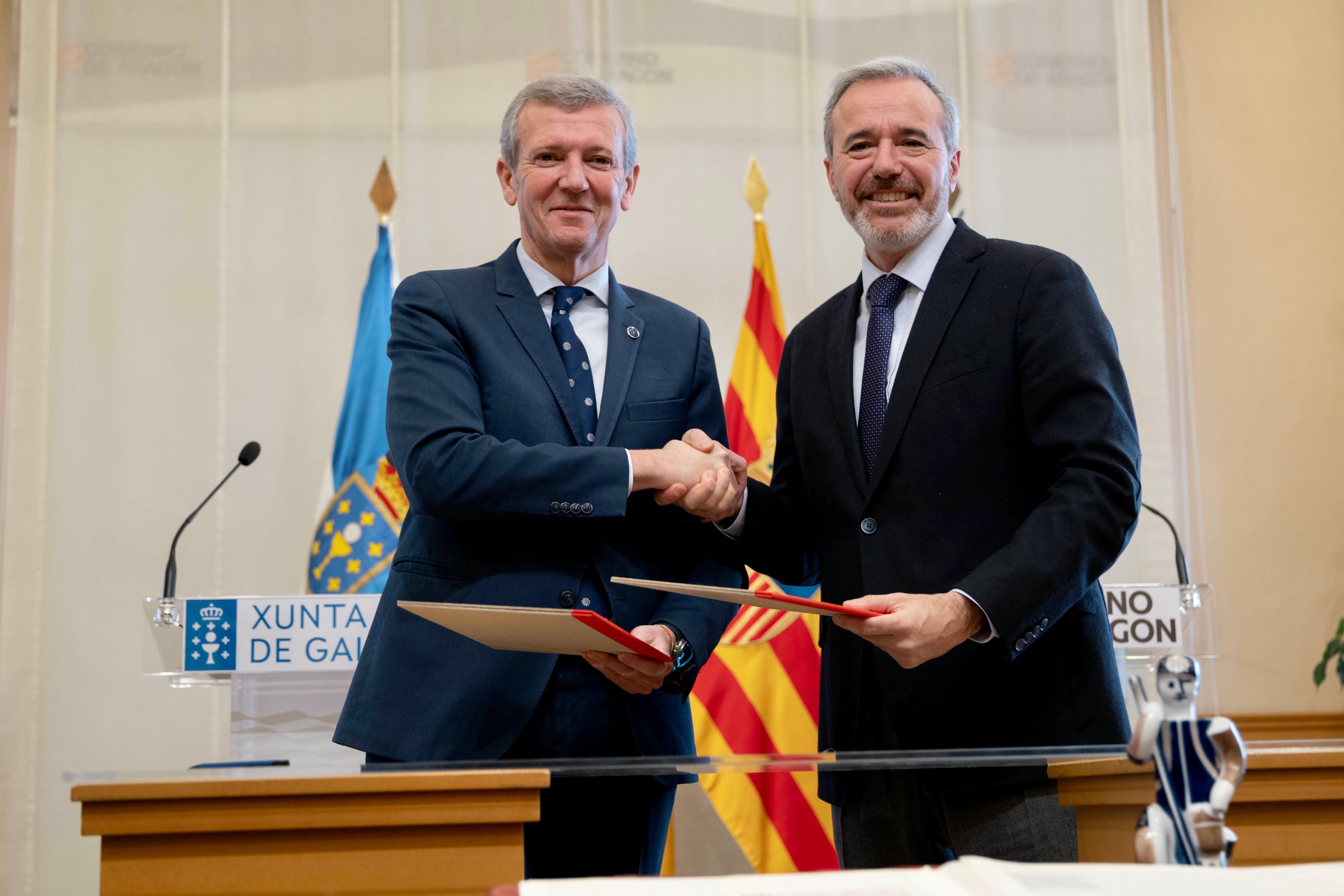 Galicia y Aragón piden actualizar la declaración de Santiago en defensa de una financiación justa Galicia y Aragón piden actualizar la declaración de Santiago en defensa de una financiación justa