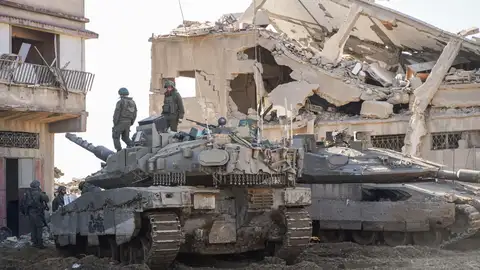 Edificios reducidos a escombros, en la Franja de Gaza. Edificios reducidos a escombros, en la Franja de Gaza.