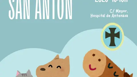 La calle Mayor de Alcalá de Henares acoge este domingo la tradicional bendición de los animales de San Antón Cartel San Antón 2025 Alcalá de Henares