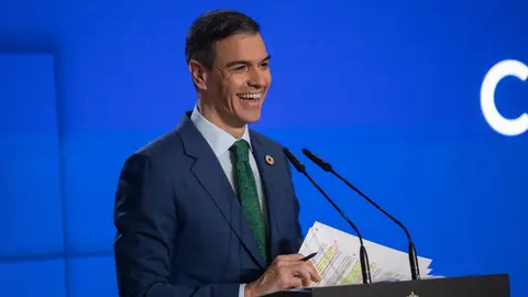 El presidente del Gobierno, Pedro Sánchez, durante una rueda de prensa. El presidente del Gobierno, Pedro Sánchez, durante una rueda de prensa.