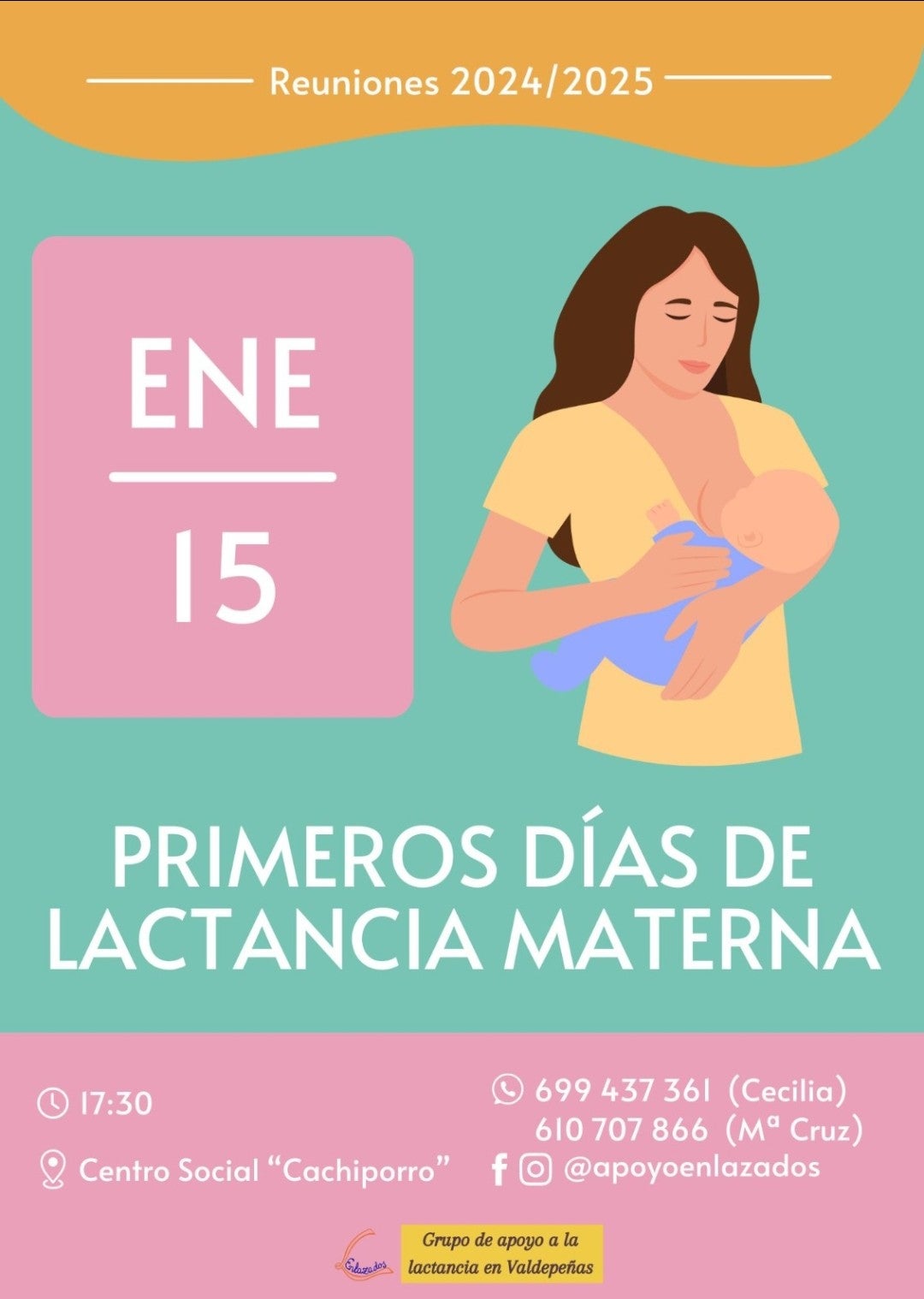 Enlazados de Valdepeñas propone una charla sobre los primeros días de lactancia materna Enlazados de Valdepeñas propone una charla sobre los primeros días de lactancia materna
