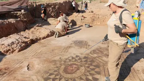 El mosaico de Medusa de la Huerta de Otero, imagen de archivo El mosaico de Medusa de la Huerta de Otero, imagen de archivo