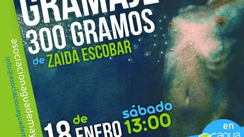 La artista visual alcalaína Zaida Escobar inaugura este sábado una nueva exposición en la sede de la Asociación Cultural Agua de Mayo Cartel de la exposición "Gramaje 300 gramos", de Zaida Escobar