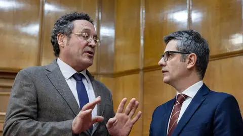 Bolaños, sobre la imputación de García Ortiz: "Es para felicitar a los que consiguen que hablemos del dedo y no de la luna" Bolaños, sobre la imputación de García Ortiz: "Es para felicitar a los que consiguen que hablemos del dedo y no de la luna"