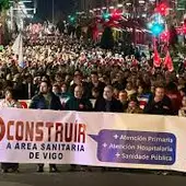 Imagen de la manifestación de ayer en Vigo. Europa Press. Imagen de la manifestación de ayer en Vigo. Europa Press.