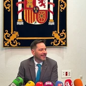 David Broceño durante la rueda de prensa David Broceño durante la rueda de prensa