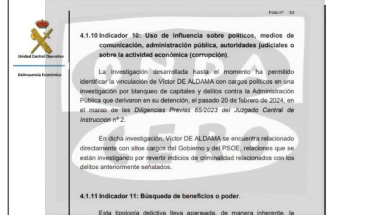El sumario del caso Hidrocarburos revela la relación directa que Aldama tenía con altos cargos del PSOE y del Gobierno El sumario del caso Hidrocarburos revela la relación directa que Aldama tenía con altos cargos del PSOE y del Gobierno