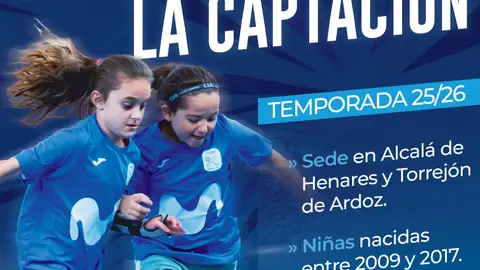 Arranca la campaña de captación del Club Movistar Inter FS para crear su academia femenina la próxima temporada Cartel de la campaña de captación del Club Movistar Inter FS
