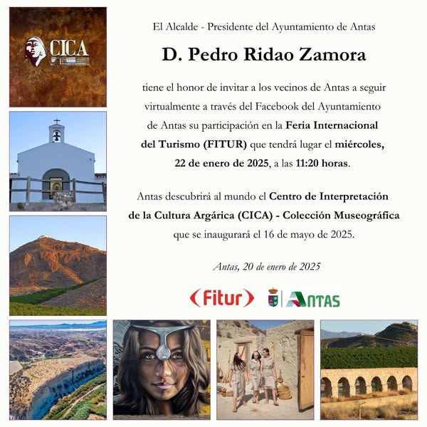 Antas inaugurará el 16 de mayo su Centro de Interpretación de la Cultura Argárica Antas inaugurará el 16 de mayo su Centro de Interpretación de la Cultura Argárica