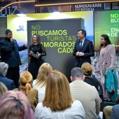 Instantes de la presentación de la campaña en Madrid