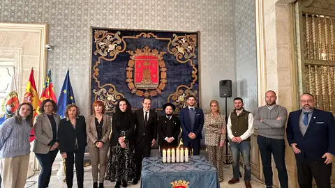 Un momento de la celebración del acto en el Salón Azul Un momento de la celebración del acto en el Salón Azul