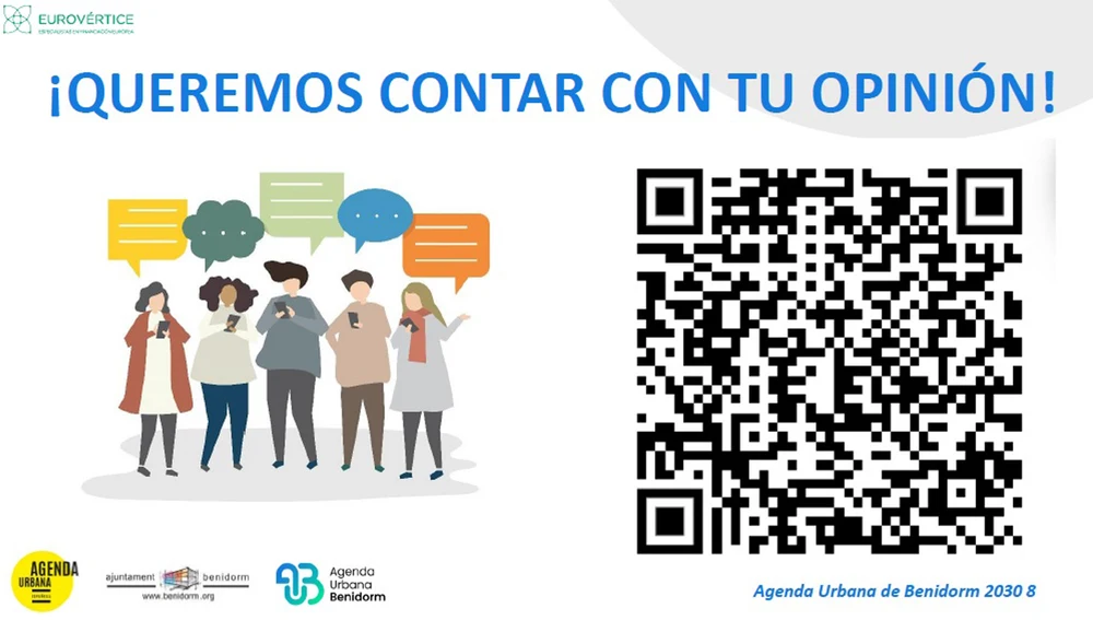 QR para participar en la Agenda Urbana de Benidorm 2030 QR para participar en la Agenda Urbana de Benidorm 2030