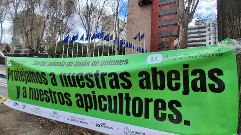 Protesta del sector apícola ante la CE en Madrid Protesta del sector apícola ante la CE en Madrid