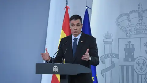 Sánchez comparece tras la aprobación de un nuevo decreto 'Ómnibus' en el Consejo de Ministros Sánchez comparece tras la aprobación de un nuevo decreto 'Ómnibus' en el Consejo de Ministros