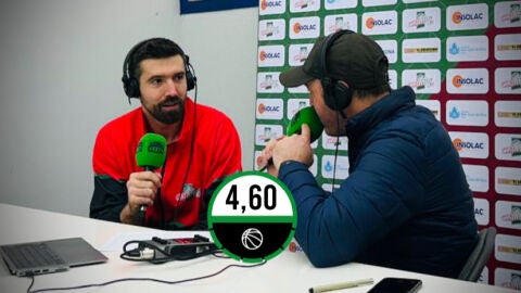 Josep Franch, jugador del Insolac Caja 87, y Jos&eacute; Manuel Jim&eacute;nez.