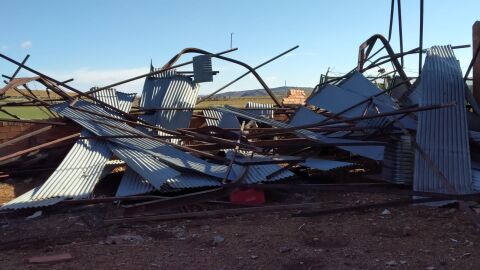 El tornado dejó numerosos daños materiales en Torre de Juan Abad El tornado dejó numerosos daños materiales en Torre de Juan Abad