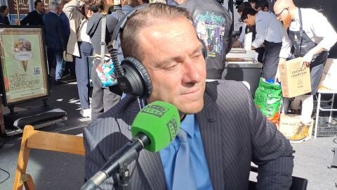 Jos&eacute; Luis C&oacute;rcoles, director de Horeca Baleares, en el stand de 'Arrozame'.