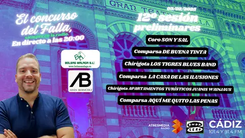 COAC 2025: quién actúa hoy 3 de febrero en la sesión de preliminares del Carnaval de Cádiz COAC 2025: quién actúa hoy 3 de febrero en la sesión de preliminares del Carnaval de Cádiz