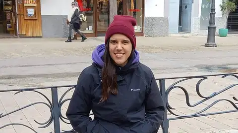 Fede Silvera, jugadora del San Pablo Ibiza en el Paseo Vara de Rey de Ibiza Fede Silvera, jugadora del San Pablo Ibiza en el Paseo Vara de Rey de Ibiza