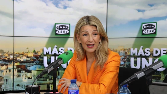La vicepresidenta segunda y ministra de Trabajo, Yolanda Díaz, durante su entrevista en 'Más de uno' con Carlos Alsina La vicepresidenta segunda y ministra de Trabajo, Yolanda Díaz, durante su entrevista en 'Más de uno' con Carlos Alsina