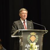 Imagen de archivo de José Gómez Mata, en su discurso al recibir el nombramiento de hijo predilecto de Vila-real. 