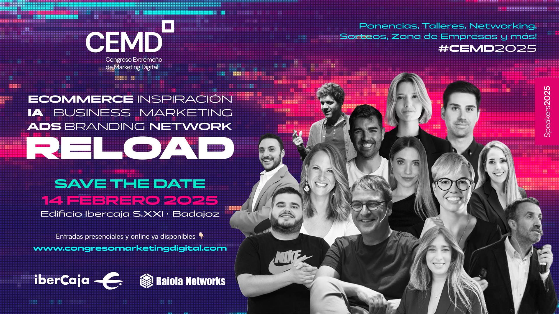 El VIII Congreso Extremeño de Márketing Digital reunirá a más de medio millar de personas el 14 de febrero en Badajoz El VIII Congreso Extremeño de Márketing Digital reunirá a más de medio millar de personas el 14 de febrero en Badajoz