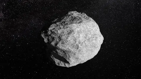 Imagen recreada de un asteroide Imagen recreada de un asteroide
