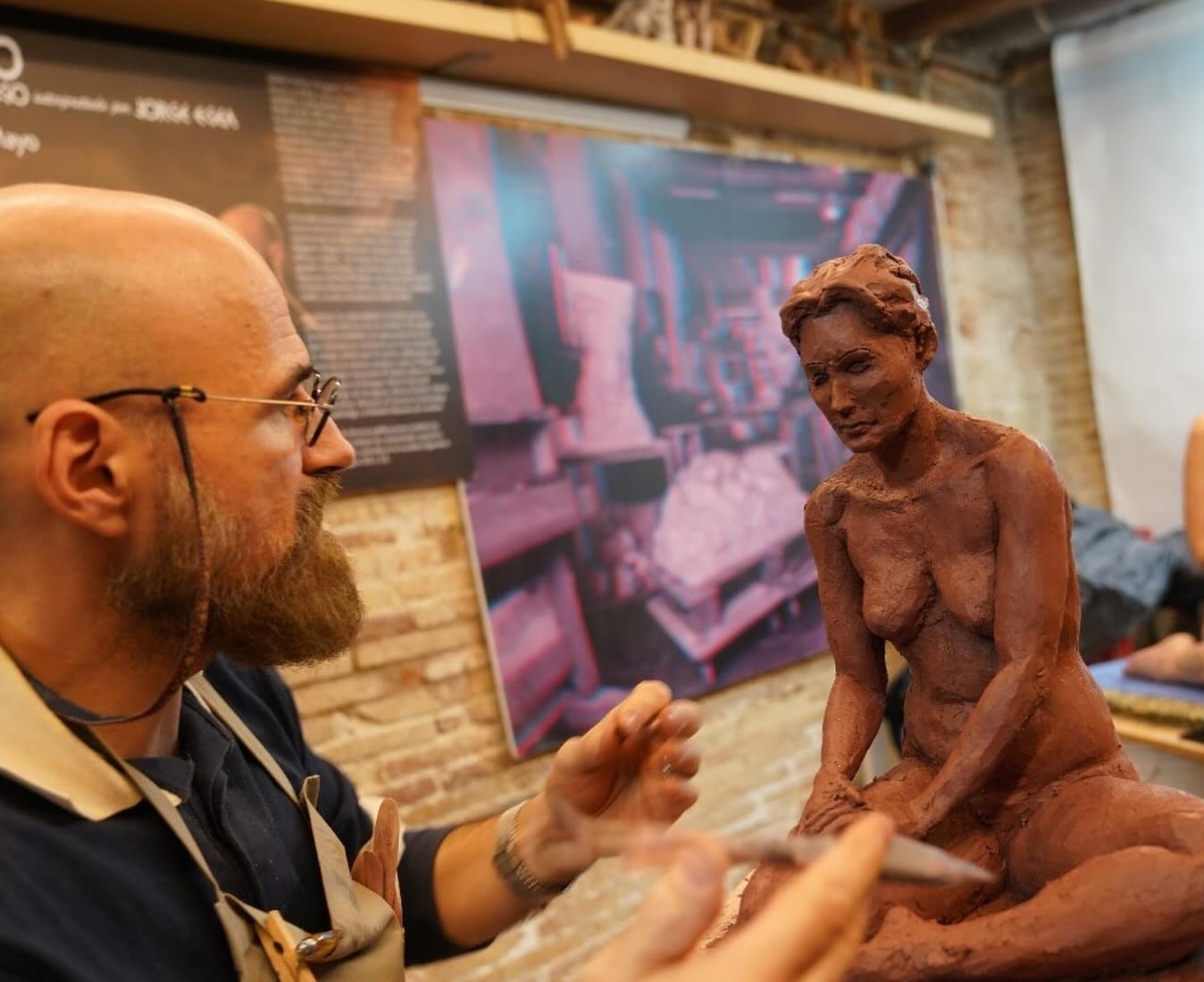 "L'escultura et porta a practicar la paciència perquè no és immediat" "L'escultura et porta a practicar la paciència perquè no és immediat"