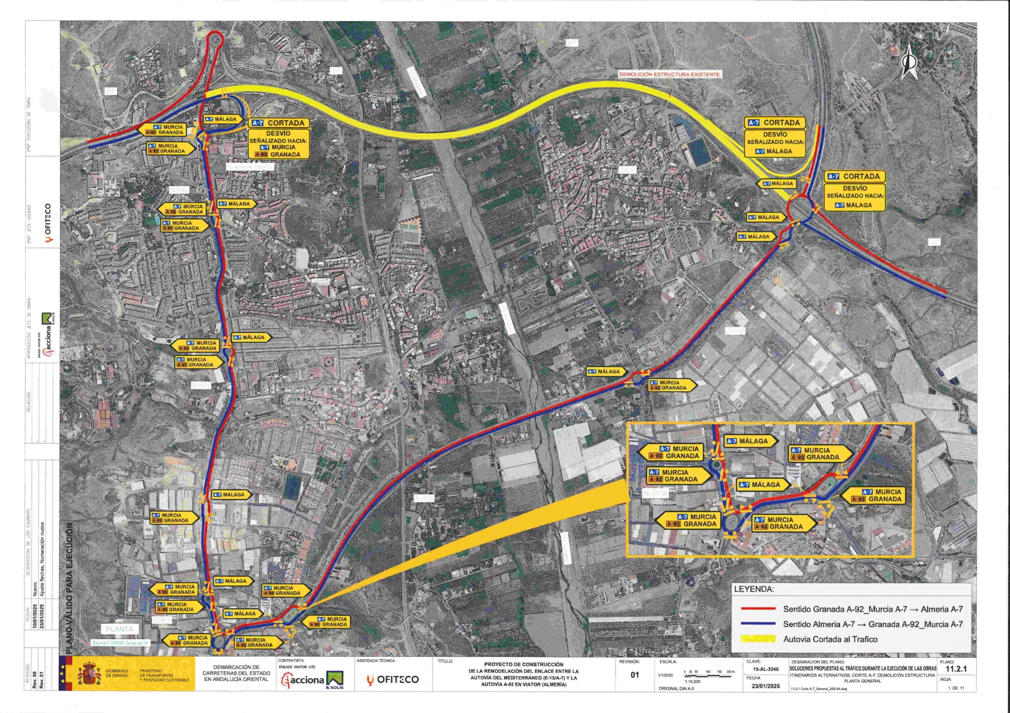 Cortes en la A-7 a la altura de Viator durante el fin de semana del 7 de febrero Cortes en la A-7 a la altura de Viator durante el fin de semana del 7 de febrero