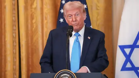 Donald Trump durante la rueda de prensa en la Casa Blanca Donald Trump durante la rueda de prensa en la Casa Blanca