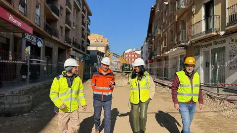 Las obras de reurbanización del Coso Alto en Huesca avanzan en plazo Las obras de reurbanización del Coso Alto en Huesca avanzan en plazo