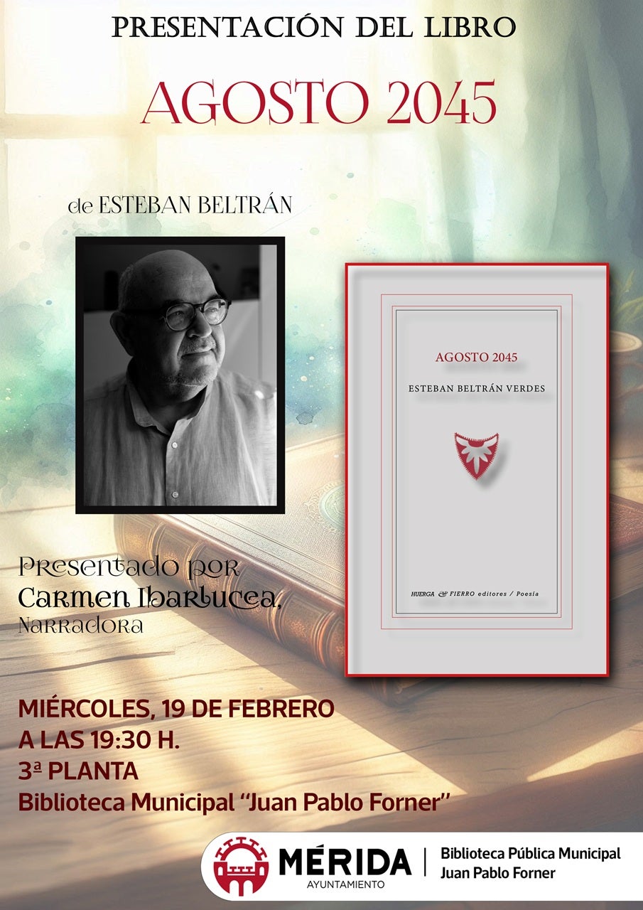 La biblioteca municipal presenta el poemario 2045 de Esteban Beltrán La biblioteca municipal presenta el poemario 2045 de Esteban Beltrán
