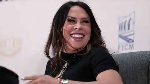 Imagen de archivo de la actriz Karla Sofía Gascón en el Festival Internacional de Cine de Morelia, en Michoacán (México) Imagen de archivo de la actriz Karla Sofía Gascón en el Festival Internacional de Cine de Morelia, en Michoacán (México)