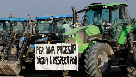 Protesta del sector agroalimentari, en una imatge d'arxiu Protesta del sector agroalimentari, en una imatge d'arxiu
