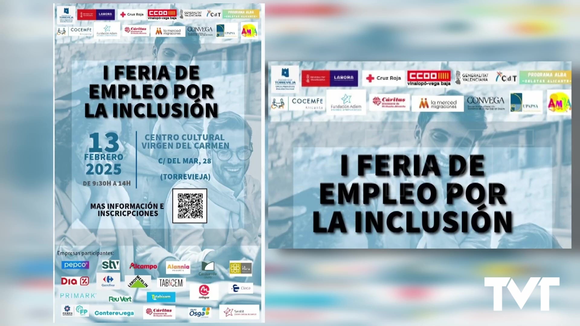 Cerca de 500 personas participarán este jueves en la I Feria de Empleo por la Inclusión que se celebra en Torrevieja Cerca de 500 personas participarán este jueves en la I Feria de Empleo por la Inclusión que se celebra en Torrevieja