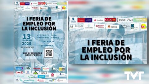 Cerca de 500 personas participar&aacute;n este jueves en la I Feria de Empleo por la Inclusi&oacute;n que se celebra en Torrevieja