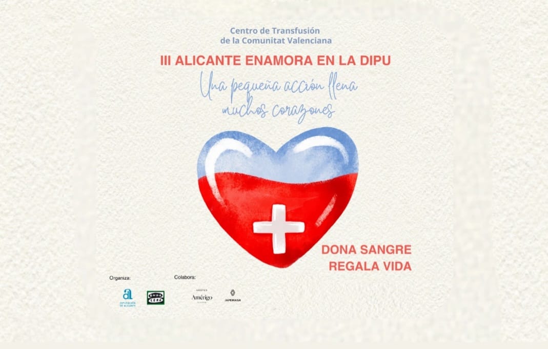 El Palacio Provincial acoge este viernes 14 de febrero la tercera edición de donación de sangre 'Alicante enamora en la Dipu' El Palacio Provincial acoge este viernes 14 de febrero la tercera edición de donación de sangre 'Alicante enamora en la Dipu'