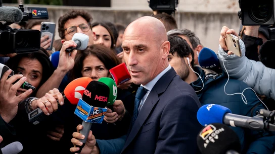 El expresidente de la Federación, Luis Rubiales, a su llegada a la Audiencia Nacional El expresidente de la Federación, Luis Rubiales, a su llegada a la Audiencia Nacional