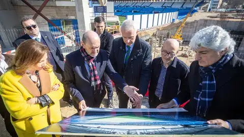 El presidente de la RFEF, durante su visita a Zaragoza El presidente de la RFEF, durante su visita a Zaragoza