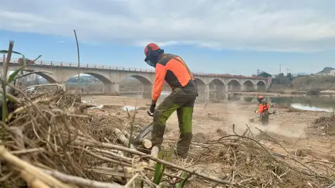 Trabajos en el Parque Natural del Túria tras la dana. Trabajos en el Parque Natural del Túria tras la dana.