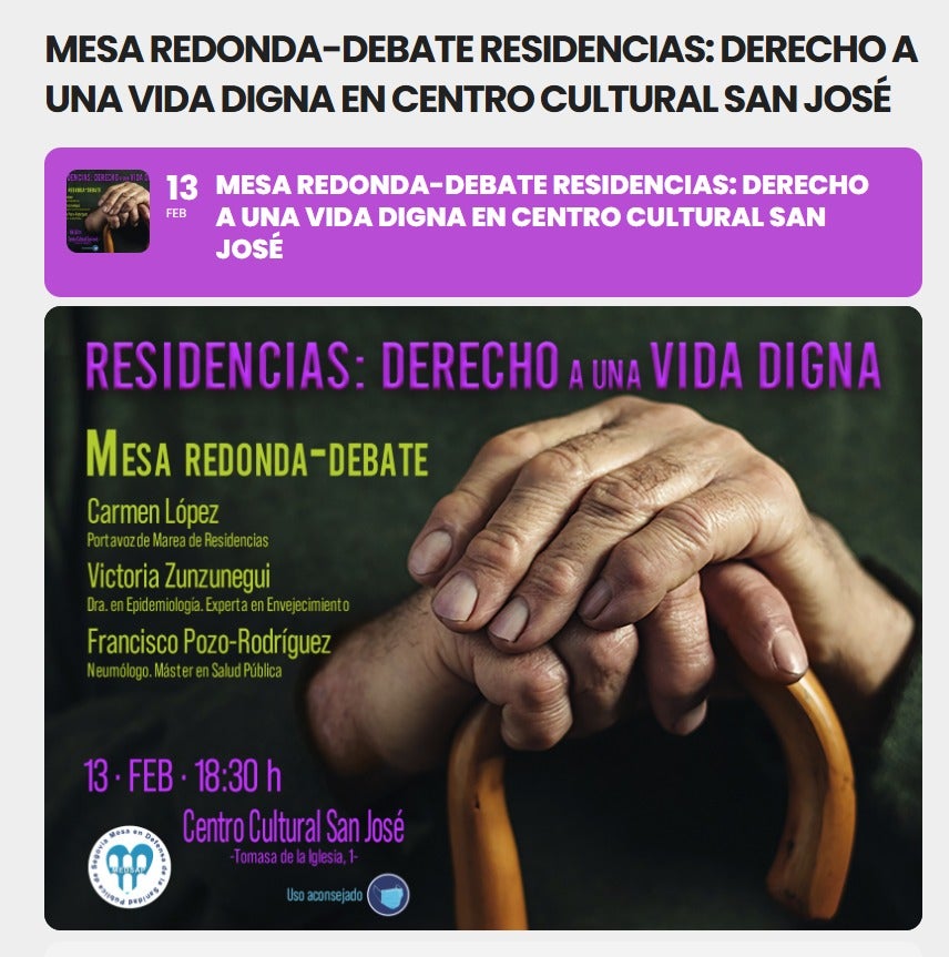 Segovia debate en una mesa redonda las residencias y el derecho a una vida digna Segovia debate en una mesa redonda las residencias y el derecho a una vida digna
