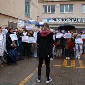 Concentració dels treballadors de l’Hospital Pius de Valls