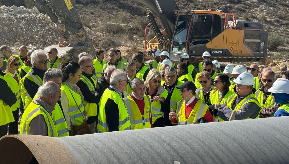 Visita a las obras del postrasvase Júcar-Vinalopó en Monforte del Cid.