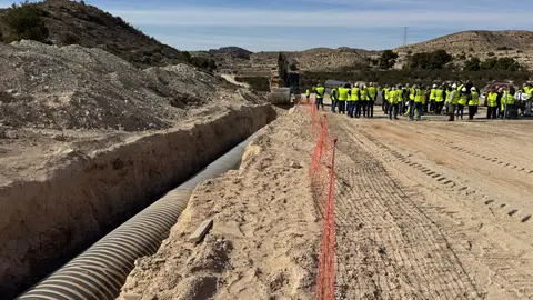 Obras del postrasvase Jucar-Vinalopó en Monforte del Cid. Obras del postrasvase Jucar-Vinalopó en Monforte del Cid.