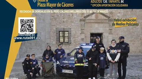 La II Carrera Solidaria 'Ruta 091' en Cáceres se celebrará el 16 de marzo a beneficio de Aspainca La II Carrera Solidaria 'Ruta 091' en Cáceres se celebrará el 16 de marzo a beneficio de Aspainca