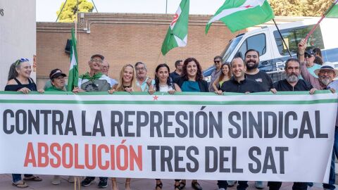 La Audiencia de Granada confirma la absoluci&oacute;n de tres sindicalistas del SAT acusados de desorden p&uacute;blico