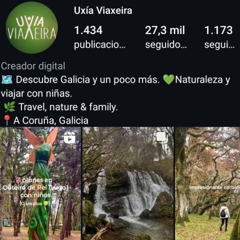 Viajes de naturaleza y familia con "Uxía Viaxeira"